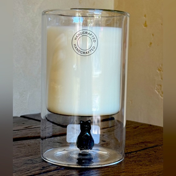 Fall Candle w Cat - Picture 1 of 2